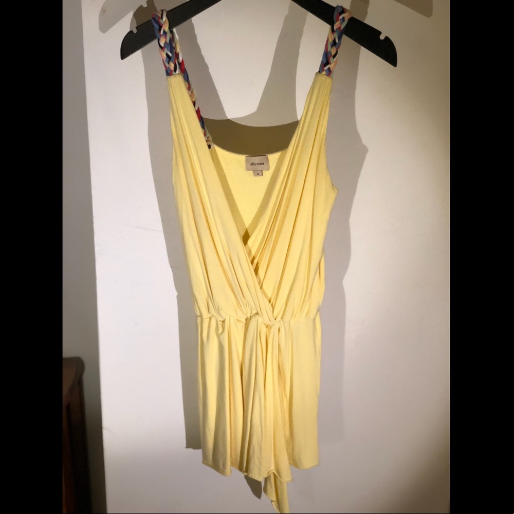 Yellow Ella Moss wrap style top